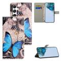 Samsung Galaxy S26 FE Style Series Wallet Case - Blue Butterfly