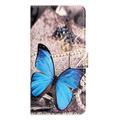 Samsung Galaxy S26 FE Style Series Wallet Case - Blue Butterfly