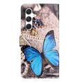 Samsung Galaxy S26 FE Style Series Wallet Case - Blue Butterfly