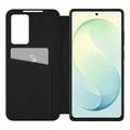Samsung Galaxy S26 FE Tech-Protect Smart Clear View Flip Case with Card Slot - Black