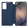 Samsung Galaxy S26 FE Tech-Protect Smart Clear View Flip Case with Card Slot - Navy Blue