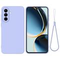 Samsung Galaxy S26 Liquid Silicone Case with Hand Strap - Purple