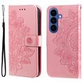 Samsung Galaxy S26 Mandala Series Wallet Case - Pink