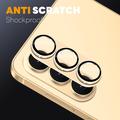 Samsung Galaxy S26 Northjo Full Protection Matte Metal and Tempered Glass Camera Lens Protector - Gold