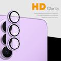 Samsung Galaxy S26 Northjo Full Protection Matte Metal and Tempered Glass Camera Lens Protector - Purple