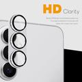 Samsung Galaxy S26 Northjo Full Protection Matte Metal and Tempered Glass Camera Lens Protector - Silver
