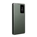 Samsung Galaxy S26 Qialino Smart View Flip Leather Case - Green