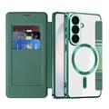 Samsung Galaxy S26 Stylish Magnetic Flip Case with RFID Card Slots