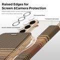 Samsung Galaxy S26 Stylish Magnetic Flip Case with RFID Card Slots - Brown