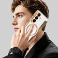 Samsung Galaxy S26 Stylish Magnetic Flip Case with RFID Card Slots - Brown