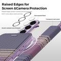 Samsung Galaxy S26 Stylish Magnetic Flip Case with RFID Card Slots - Purple