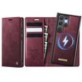 Samsung Galaxy S26 Ultra Caseme C49 2-in-1 Detachable Wallet Case - MagSafe Compatible, RFID - Red