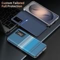Samsung Galaxy S26 Ultra Checkered Pattern Smart View Flip Case with Card Slot - Blue