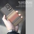 Samsung Galaxy S26 Ultra Checkered Pattern Smart View Flip Case with Card Slot - Brown