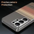 Samsung Galaxy S26 Ultra Checkered Pattern Smart View Flip Case with Card Slot - Brown