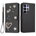 Samsung Galaxy S26 Ultra Hearts and Flowers Wallet Case
