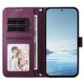 Samsung Galaxy S26 Ultra Hearts and Flowers Wallet Case - Dark Purple