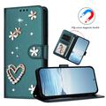 Samsung Galaxy S26 Ultra Hearts and Flowers Wallet Case - Green