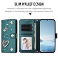 Samsung Galaxy S26 Ultra Hearts and Flowers Wallet Case - Green