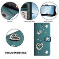 Samsung Galaxy S26 Ultra Hearts and Flowers Wallet Case - Green
