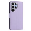 Samsung Galaxy S26 Ultra Hearts and Flowers Wallet Case - Light Purple