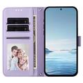 Samsung Galaxy S26 Ultra Hearts and Flowers Wallet Case - Light Purple