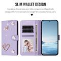 Samsung Galaxy S26 Ultra Hearts and Flowers Wallet Case - Light Purple