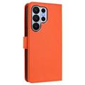 Samsung Galaxy S26 Ultra Hearts and Flowers Wallet Case - Orange