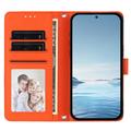 Samsung Galaxy S26 Ultra Hearts and Flowers Wallet Case - Orange