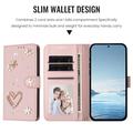 Samsung Galaxy S26 Ultra Hearts and Flowers Wallet Case - Pink