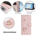Samsung Galaxy S26 Ultra Hearts and Flowers Wallet Case - Pink