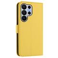 Samsung Galaxy S26 Ultra Hearts and Flowers Wallet Case - Yellow