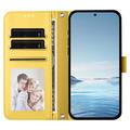 Samsung Galaxy S26 Ultra Hearts and Flowers Wallet Case - Yellow