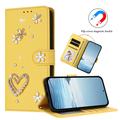 Samsung Galaxy S26 Ultra Hearts and Flowers Wallet Case - Yellow