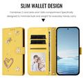 Samsung Galaxy S26 Ultra Hearts and Flowers Wallet Case - Yellow