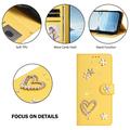 Samsung Galaxy S26 Ultra Hearts and Flowers Wallet Case - Yellow