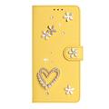 Samsung Galaxy S26 Ultra Hearts and Flowers Wallet Case - Yellow