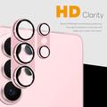 Samsung Galaxy S26 Ultra Northjo Full Protection Matte Metal and Tempered Glass Camera Lens Protector - Pink