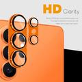 Samsung Galaxy S26 Ultra Northjo Full Protection Matte Metal and Tempered Glass Camera Lens Protector - Orange