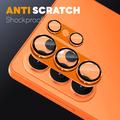 Samsung Galaxy S26 Ultra Northjo Full Protection Matte Metal and Tempered Glass Camera Lens Protector - Orange