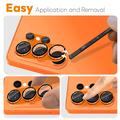Samsung Galaxy S26 Ultra Northjo Full Protection Matte Metal and Tempered Glass Camera Lens Protector - Orange