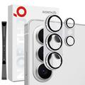 Samsung Galaxy S26 Ultra Northjo Full Protection Matte Metal and Tempered Glass Camera Lens Protector - Silver