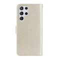 Samsung Galaxy S26 Ultra Owl Rhinestone Wallet Case - Gold