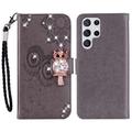 Samsung Galaxy S26 Ultra Owl Rhinestone Wallet Case