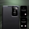 Samsung Galaxy S26 Ultra Qialino Smart View Flip Leather Case - Black