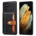 Samsung Galaxy S26 Ultra Retro Style Case with Wallet - Black