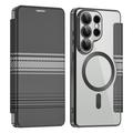 Samsung Galaxy S26 Ultra Stylish Magnetic Flip Case with RFID Card Slots