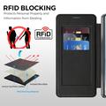 Samsung Galaxy S26 Ultra Stylish Magnetic Flip Case with RFID Card Slots - Black