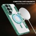 Samsung Galaxy S26 Ultra Stylish Magnetic Flip Case with RFID Card Slots - Blackish Green