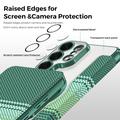 Samsung Galaxy S26 Ultra Stylish Magnetic Flip Case with RFID Card Slots - Blackish Green